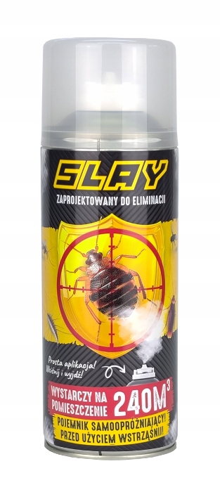 Bomba dymna przeciwko karaluchom, komarom, muchom, pająkom, pluskwom 400 ml