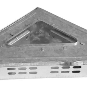 Narożny chwytacz metalowy z szybką